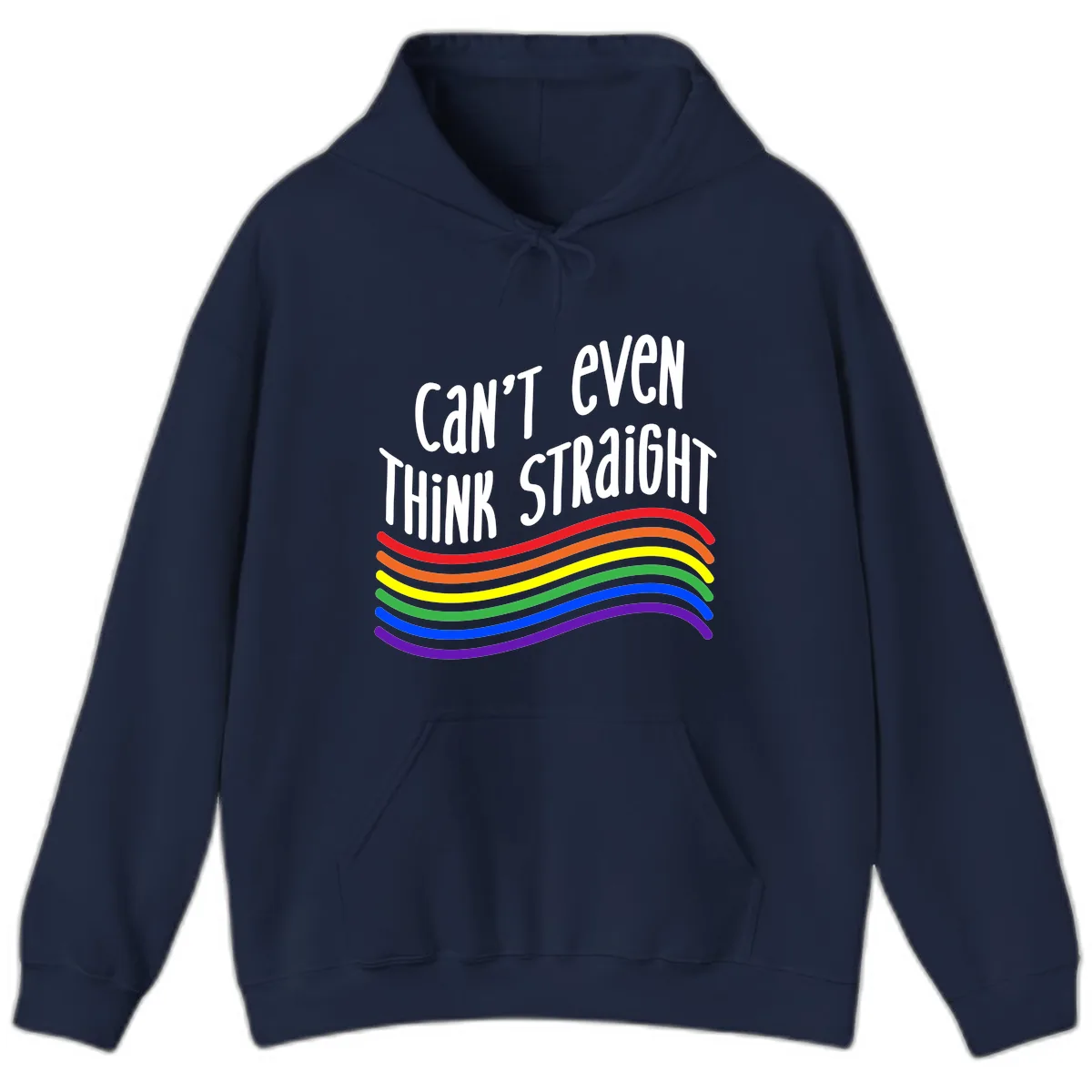 Can't Even Think Straight Hoodie in Navy