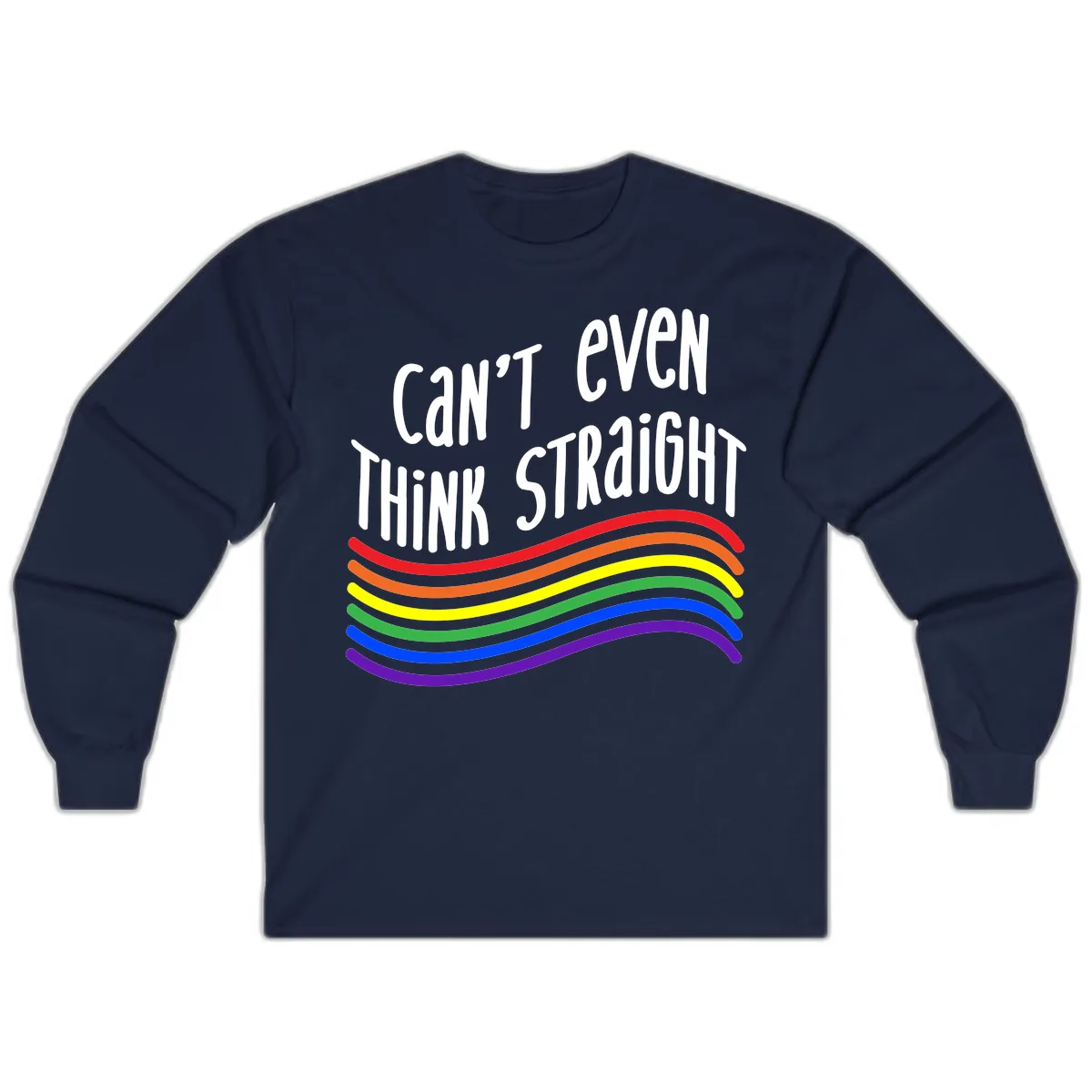 Can't Even Think Straight Long Sleeve in Navy