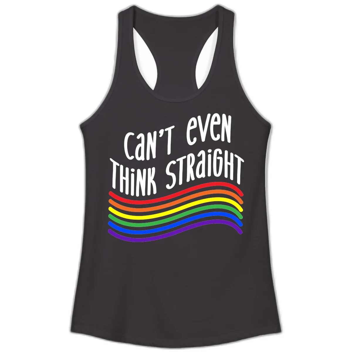 Can't Even Think Straight Ladies Tank in Black
