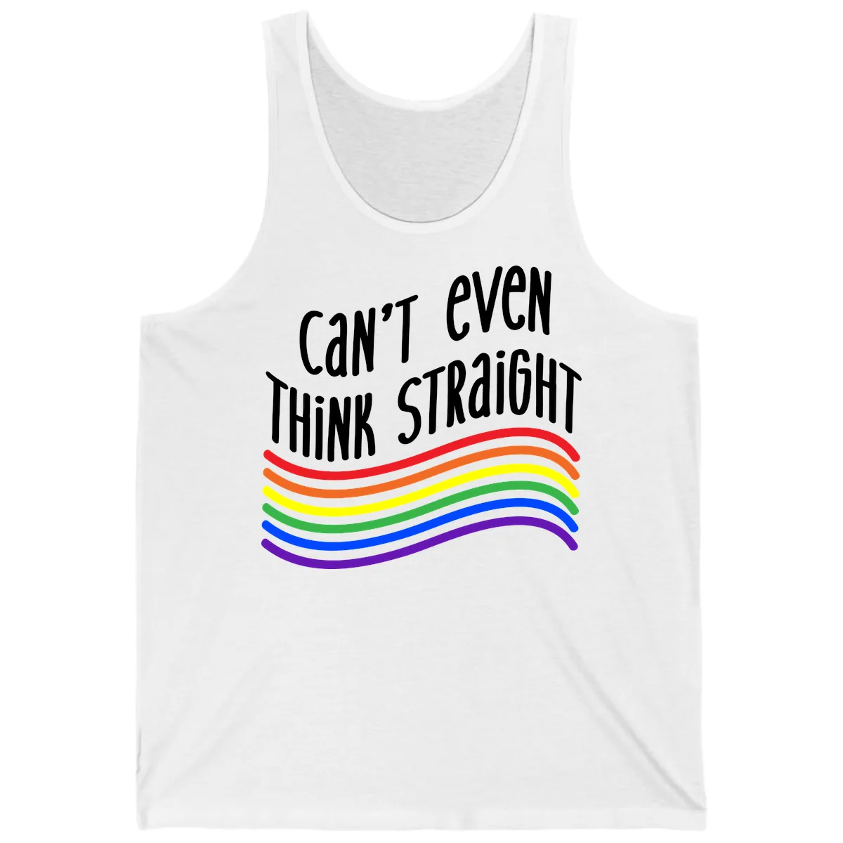 Can't Even Think Straight Tank in White