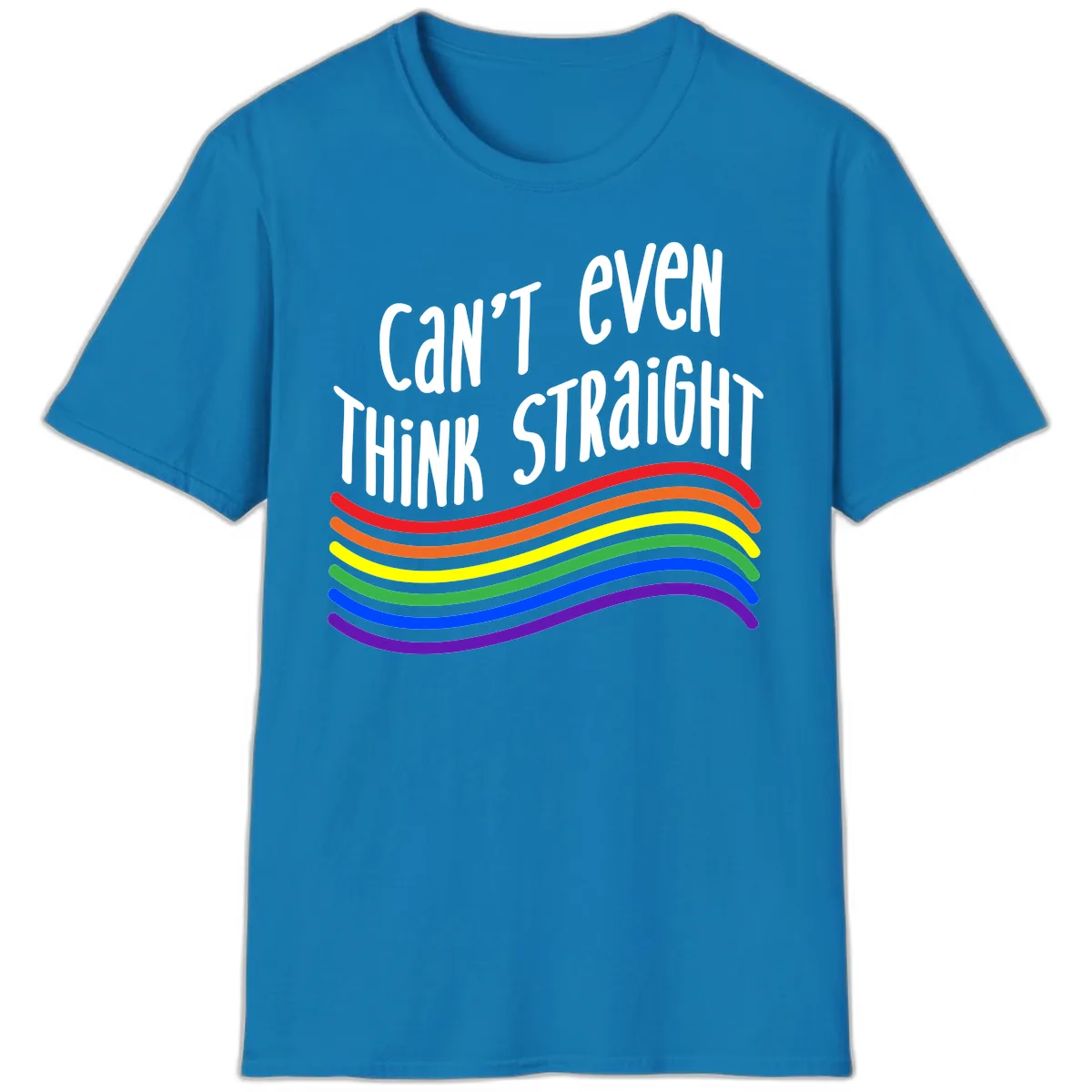 Can't Even Think Straight T-Shirt in Sapphire