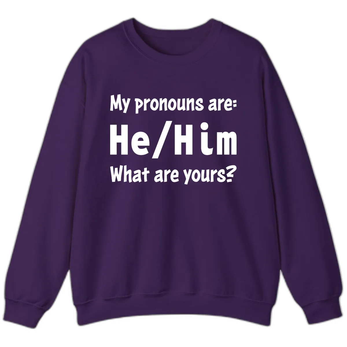 He/Him Pronouns Pride Design Sweatshirt in Purple