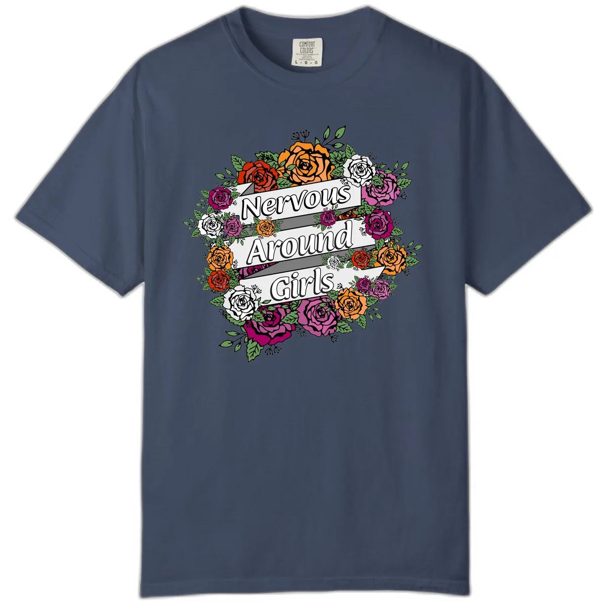 Nervous Around Girls Comfort Color in Midnight