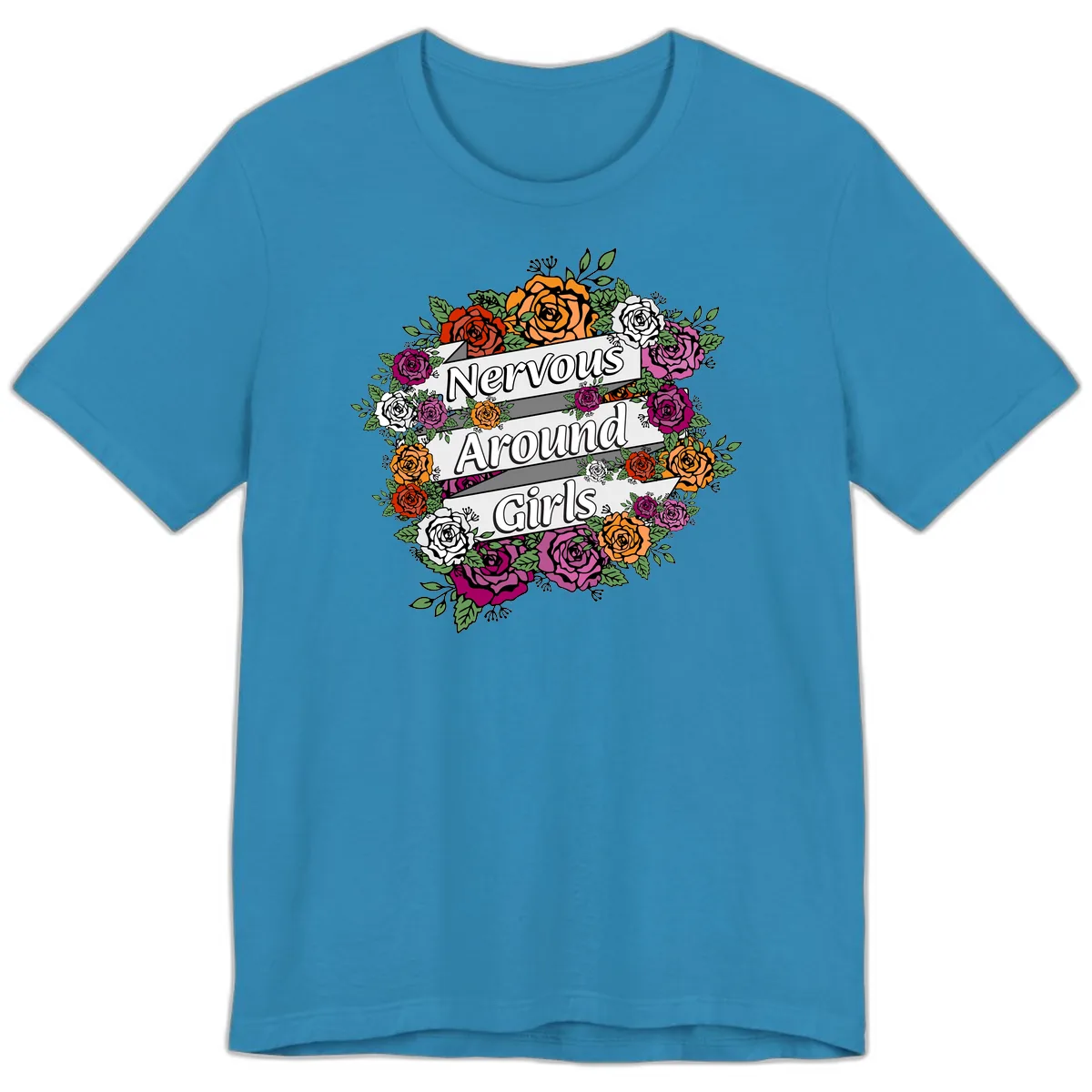 Nervous Around Girls Premium T-Shirt in Aqua