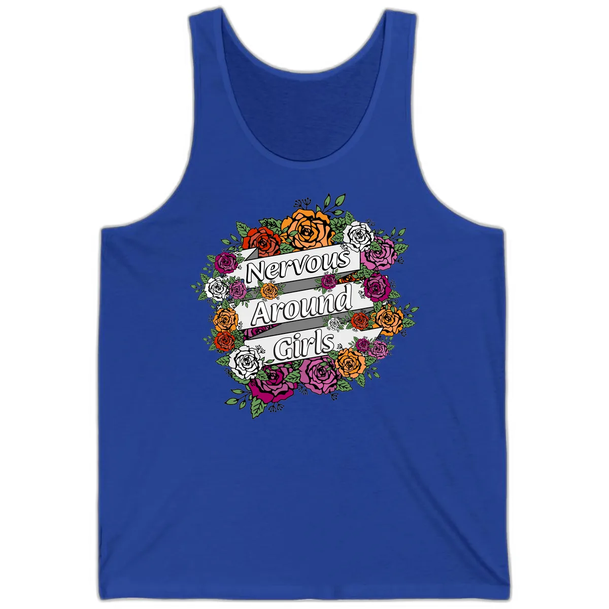 Nervous Around Girls Tank in True Royal