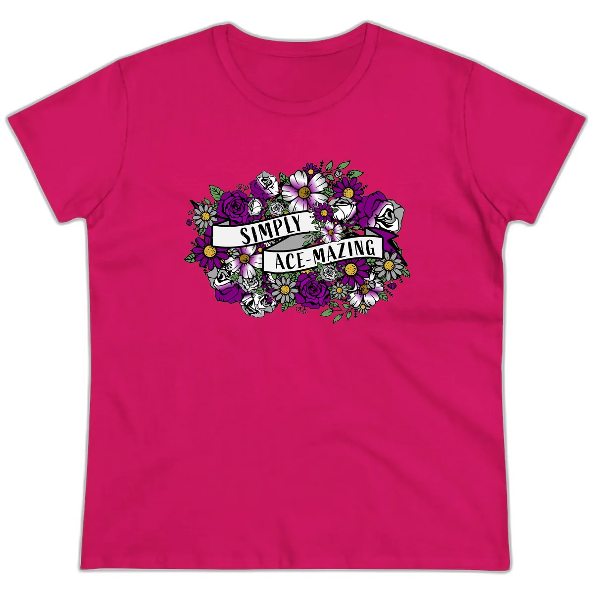 Simply Ace-Mazing Ladies Tee in Heliconia