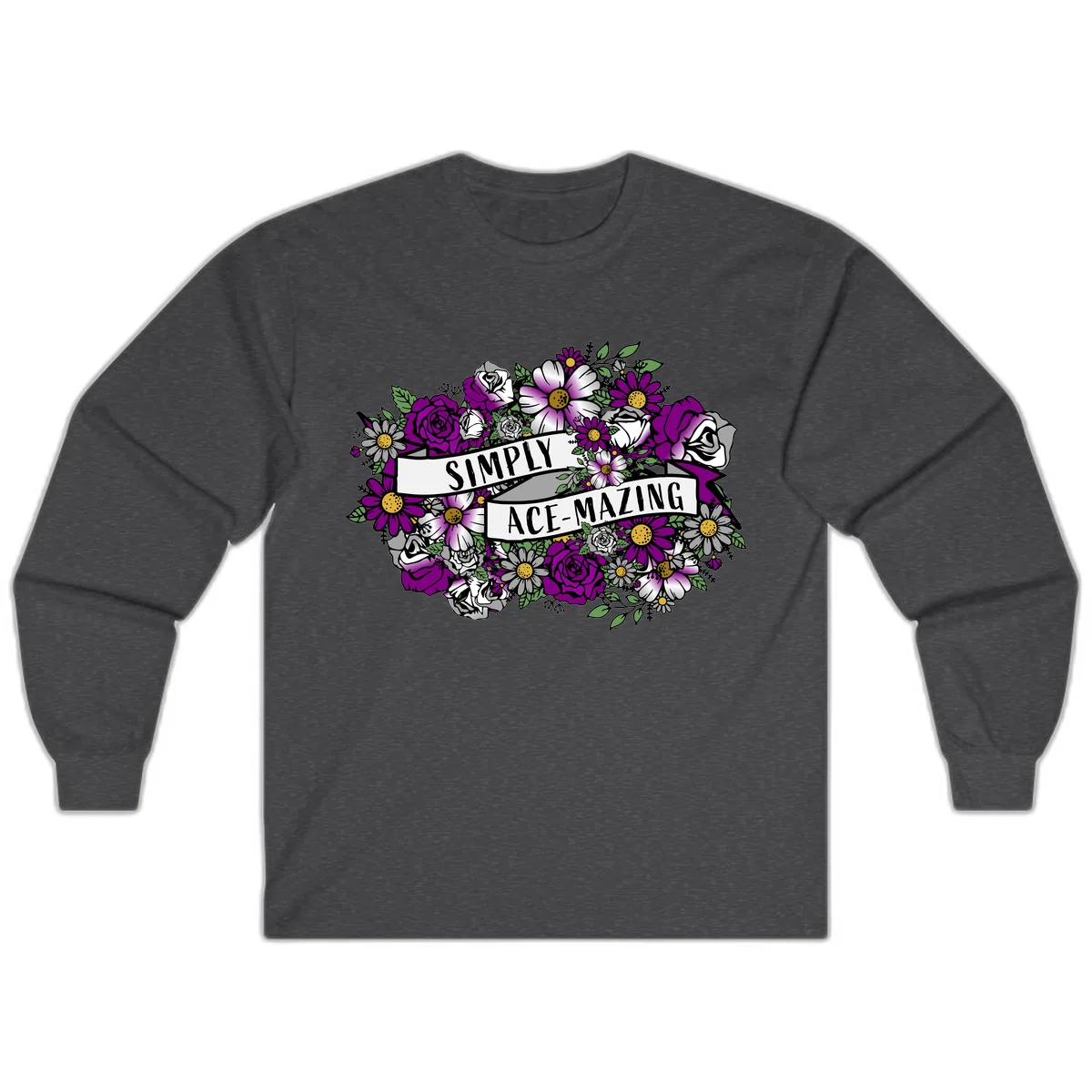 Simply Ace-Mazing Long Sleeve in Dark Heather