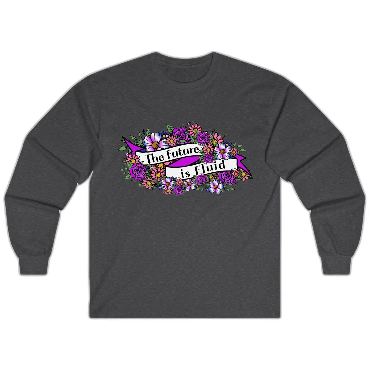 The Future Is Fluid Long Sleeve in Dark Heather