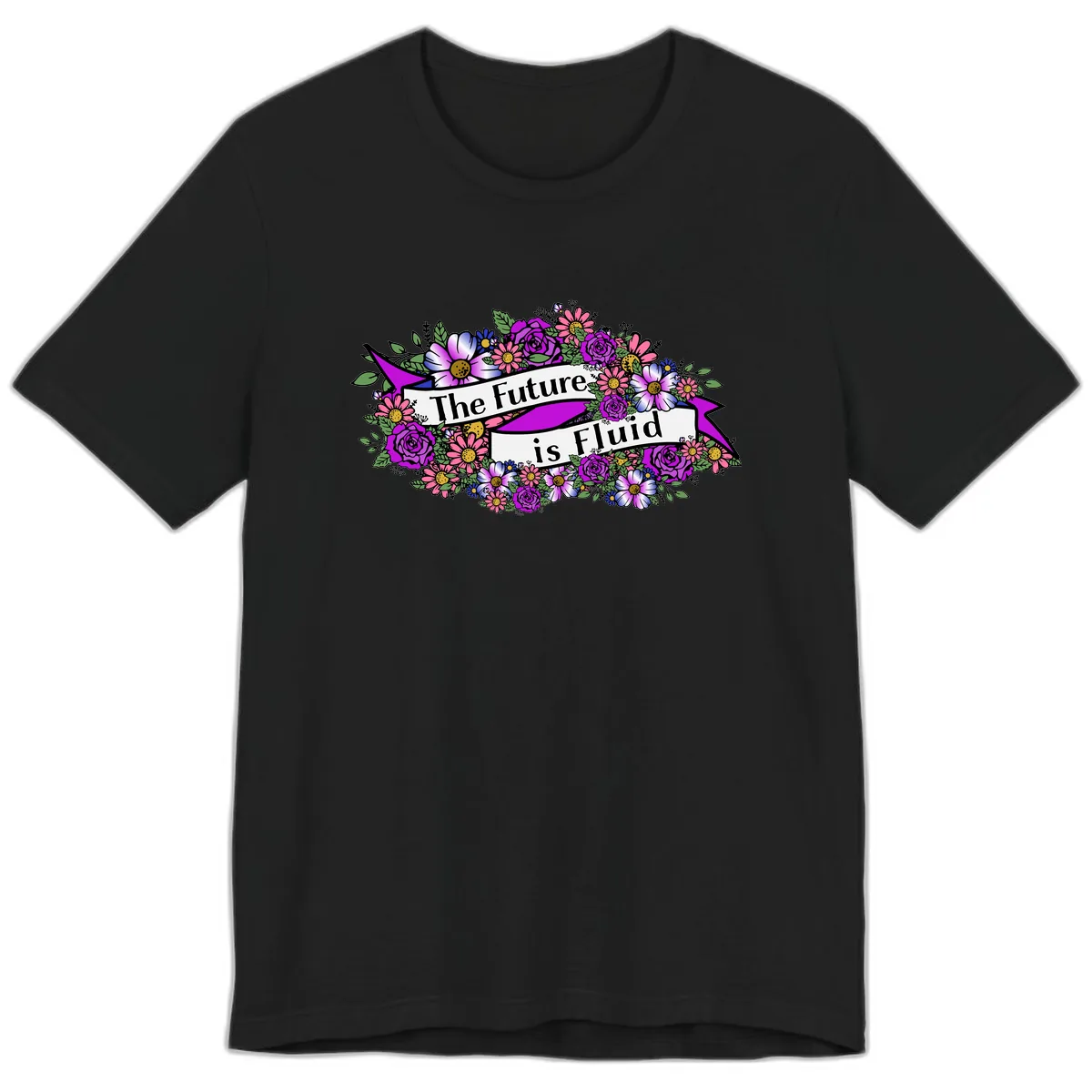 The Future Is Fluid Premium T-Shirt in Black
