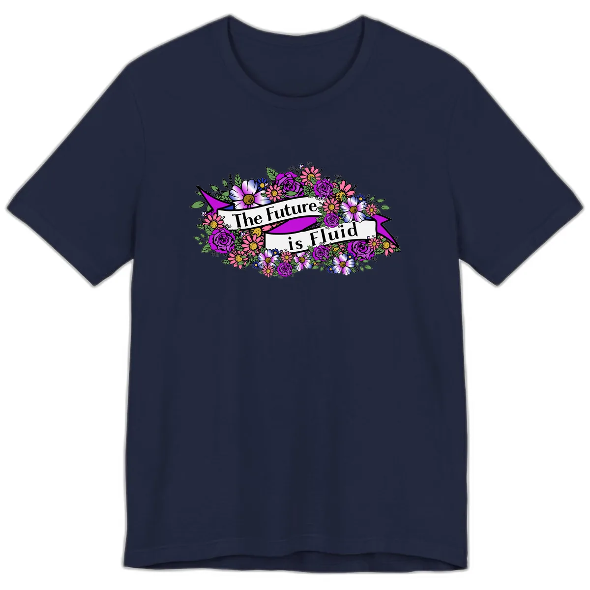 The Future Is Fluid Premium T-Shirt in Navy