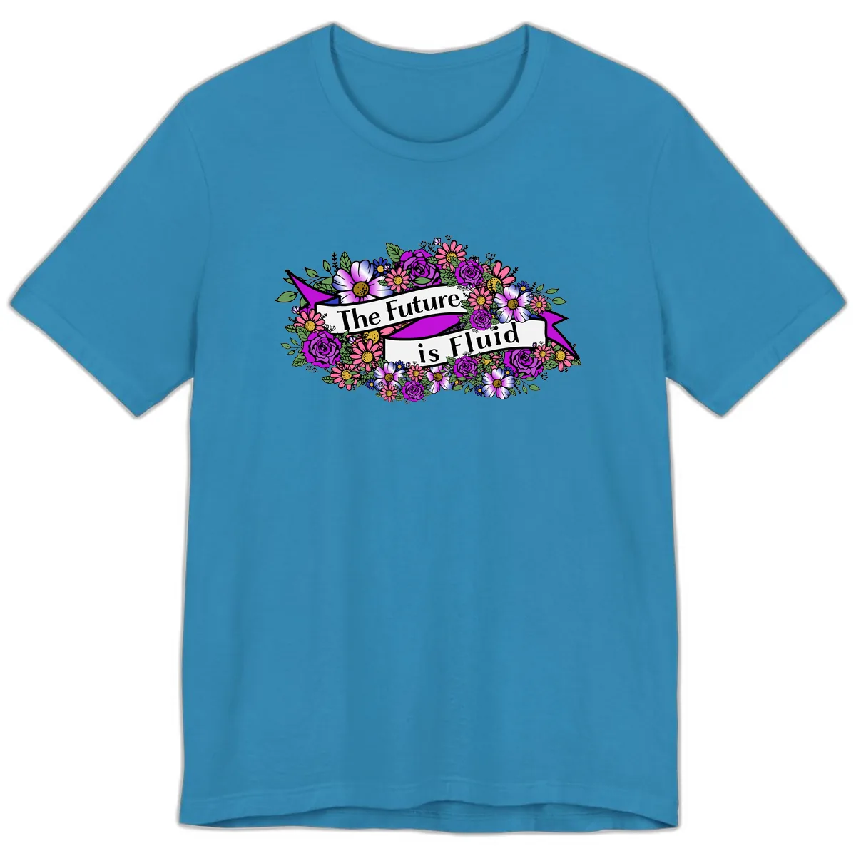 The Future Is Fluid Premium T-Shirt in Aqua