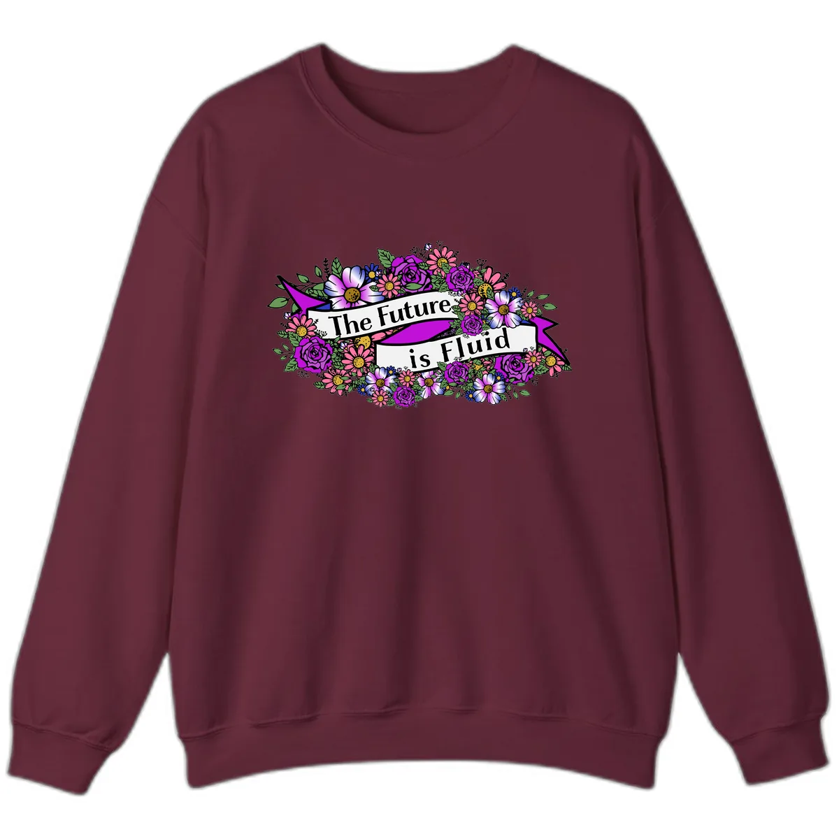 The Future Is Fluid Sweatshirt in Maroon