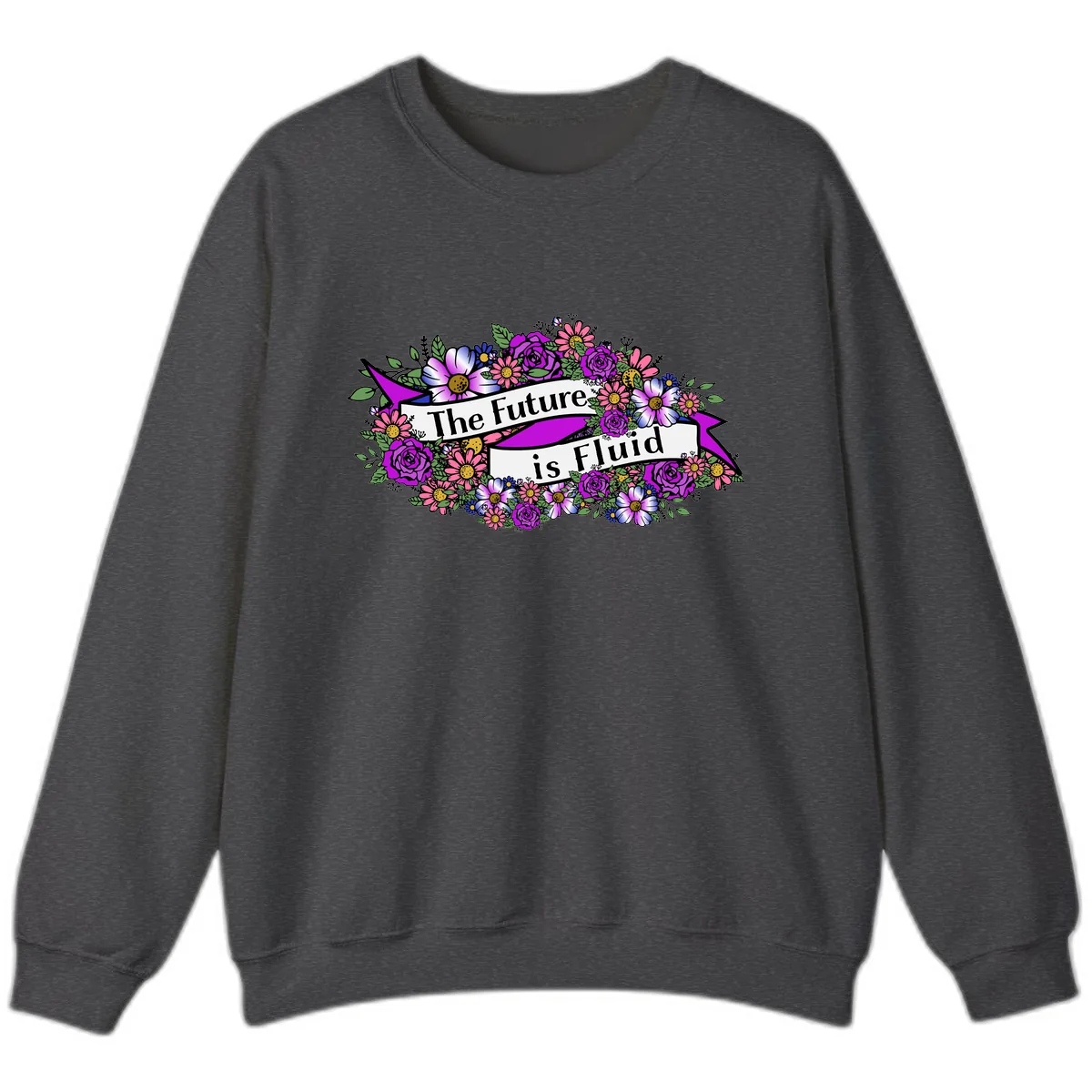 The Future Is Fluid Sweatshirt in Dark Heather