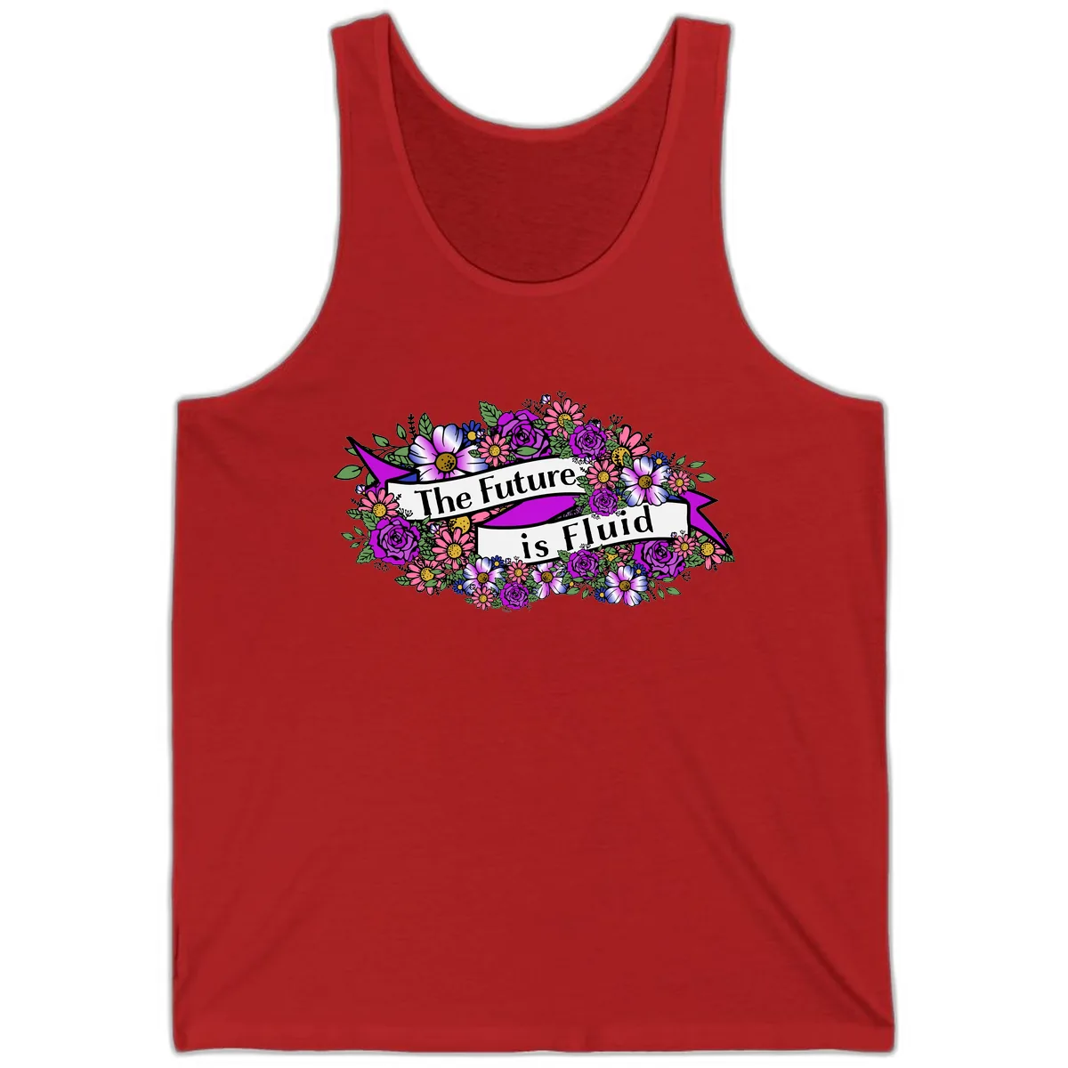 The Future Is Fluid Tank in Red