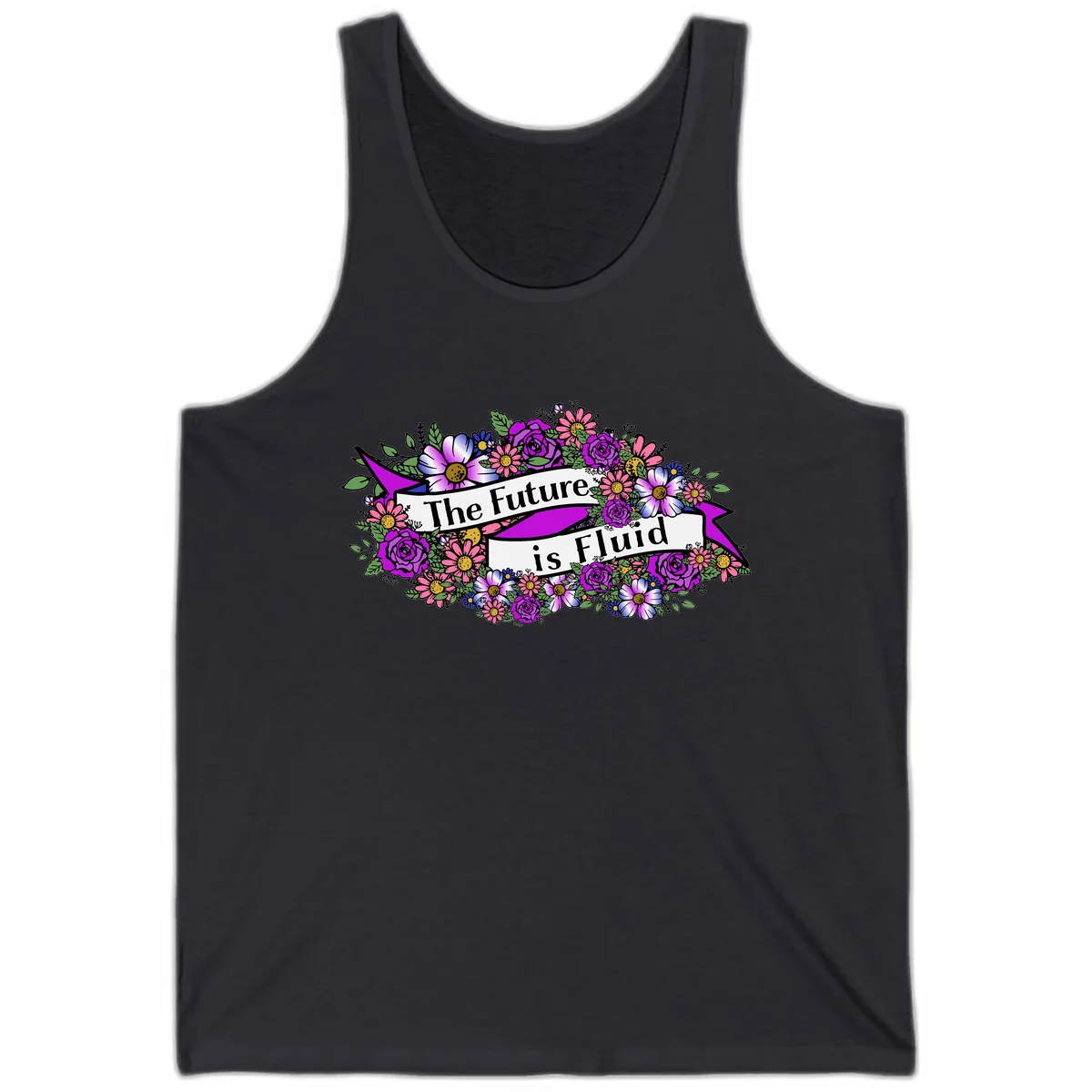 The Future Is Fluid Tank in Dark Grey