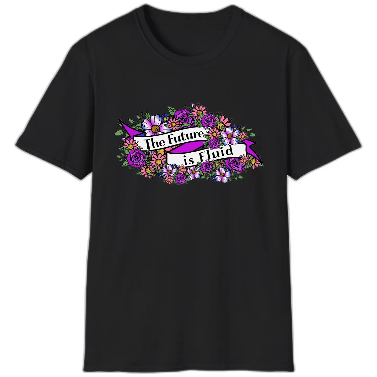 The Future Is Fluid T-Shirt in Black