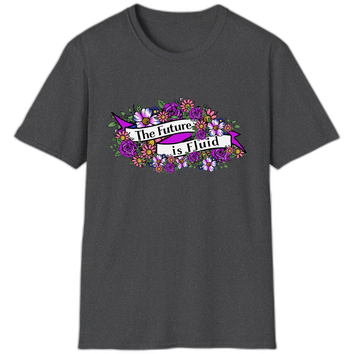 The Future Is Fluid T-Shirt in Dark Heather