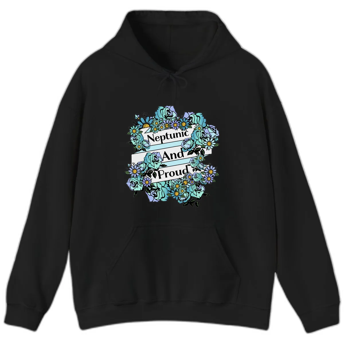 Neptunic And Proud Hoodie in Black