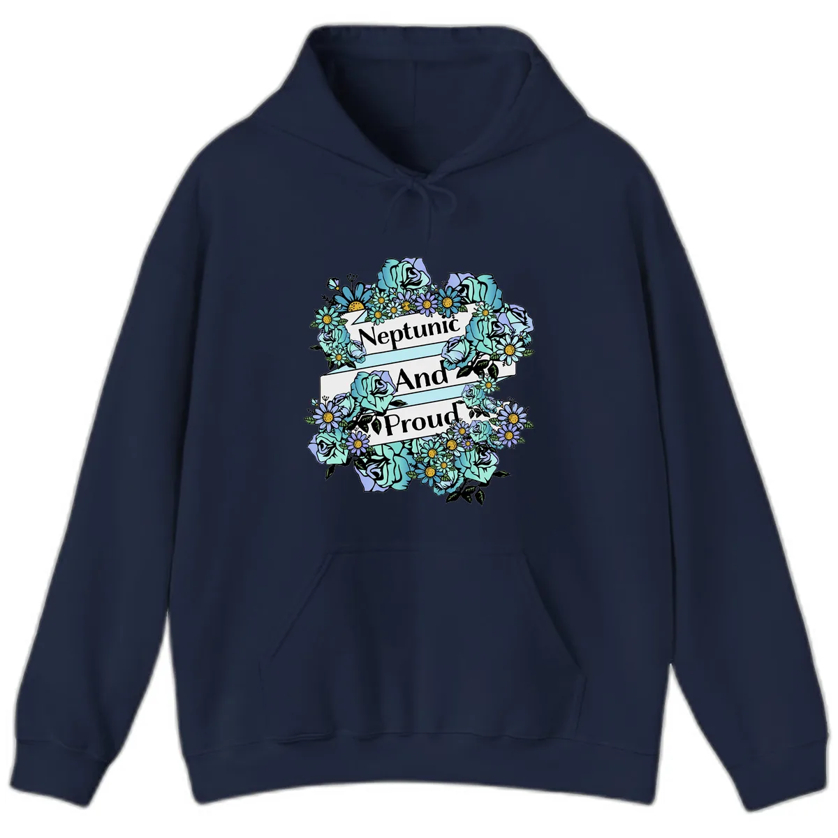 Neptunic And Proud Hoodie in Navy
