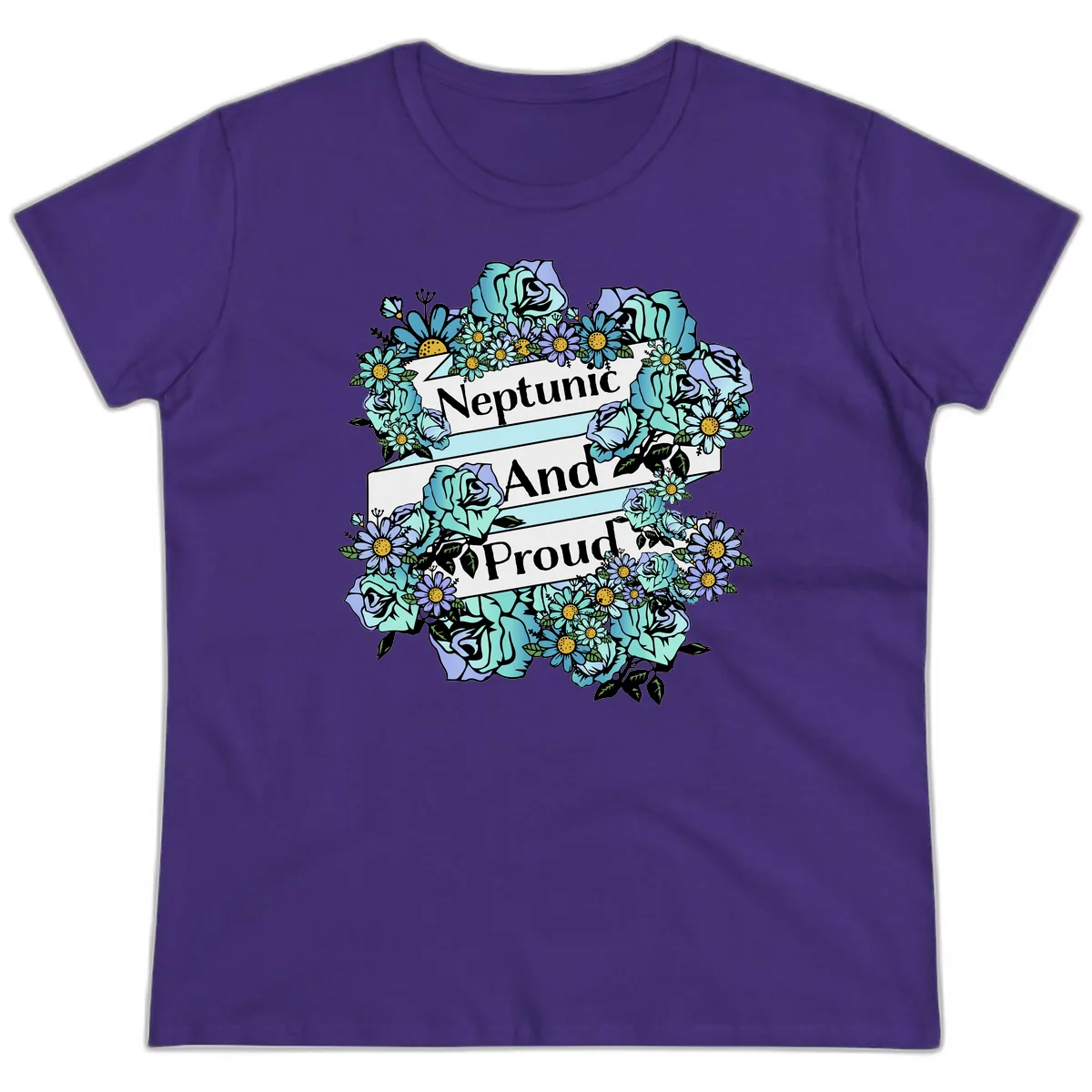 Neptunic And Proud Ladies Tee in Purple