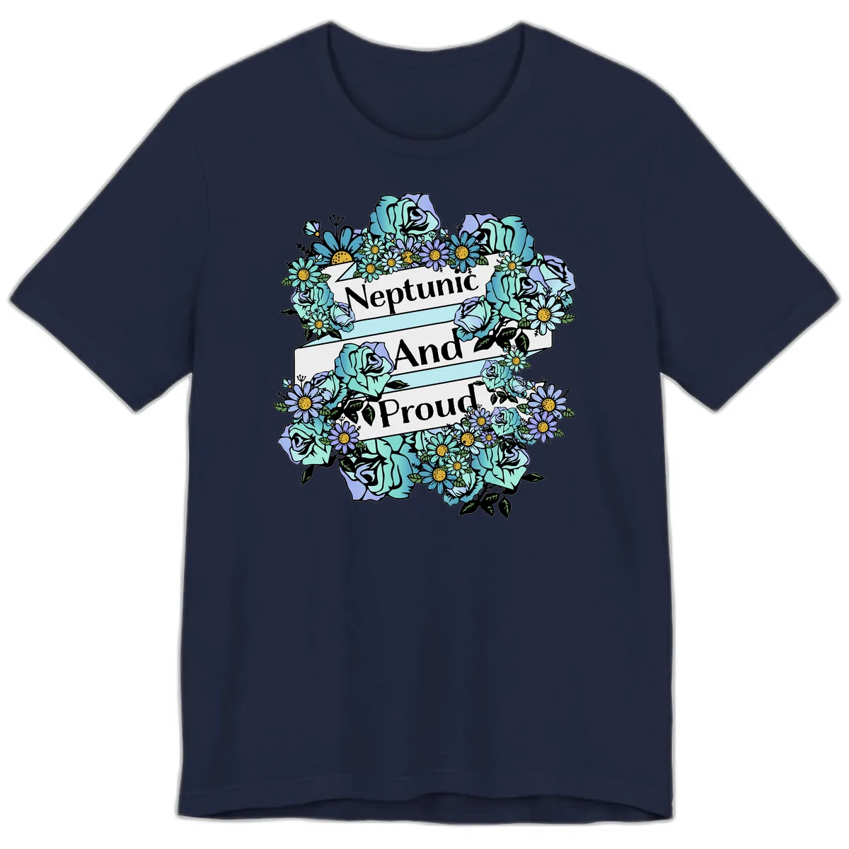 Neptunic And Proud Premium T-Shirt in Navy