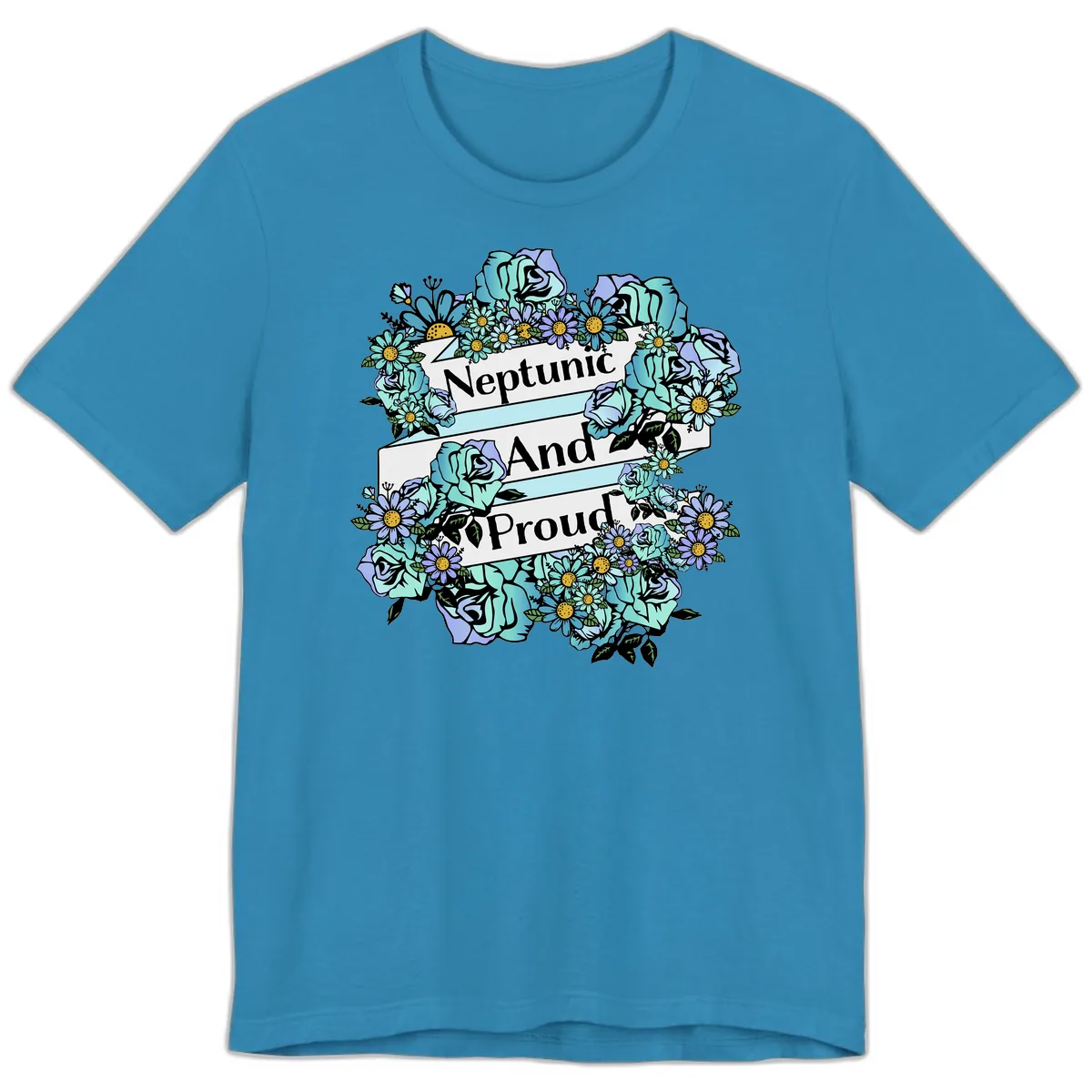Neptunic And Proud Premium T-Shirt in Aqua