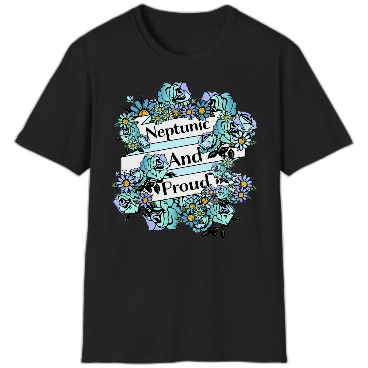 Neptunic And Proud T-Shirt in Black