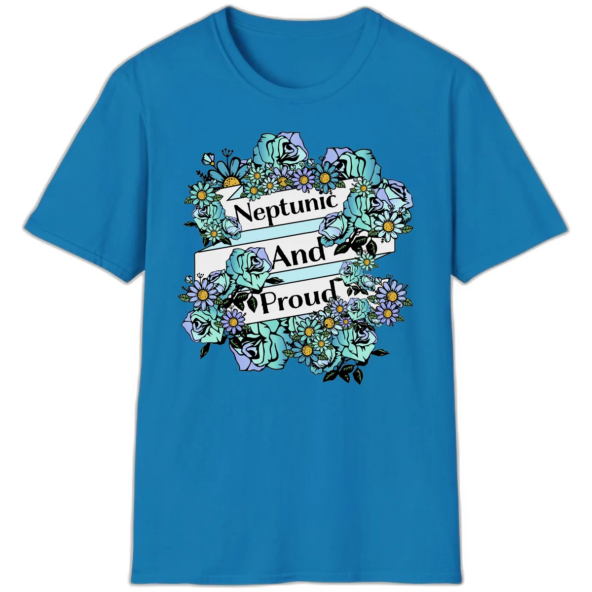 Neptunic And Proud T-Shirt in Sapphire