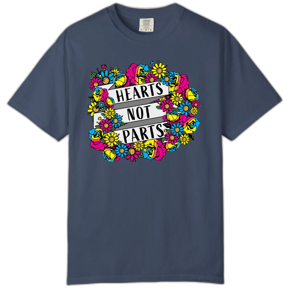 Hearts Not Parts Comfort Color in Midnight