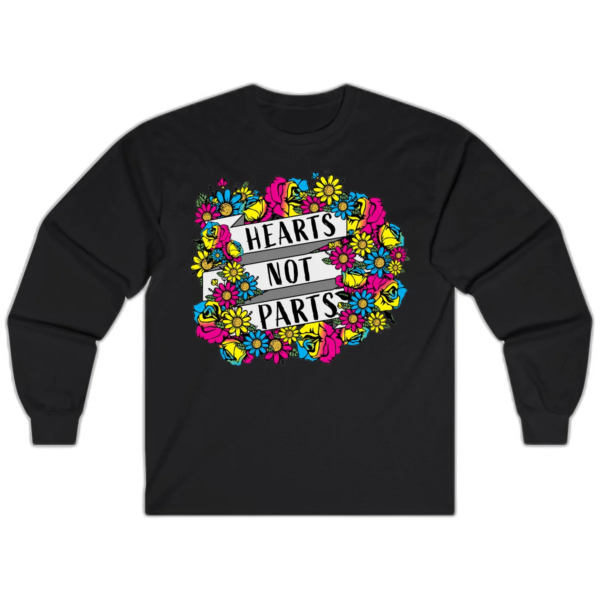 Hearts Not Parts Long Sleeve in Black