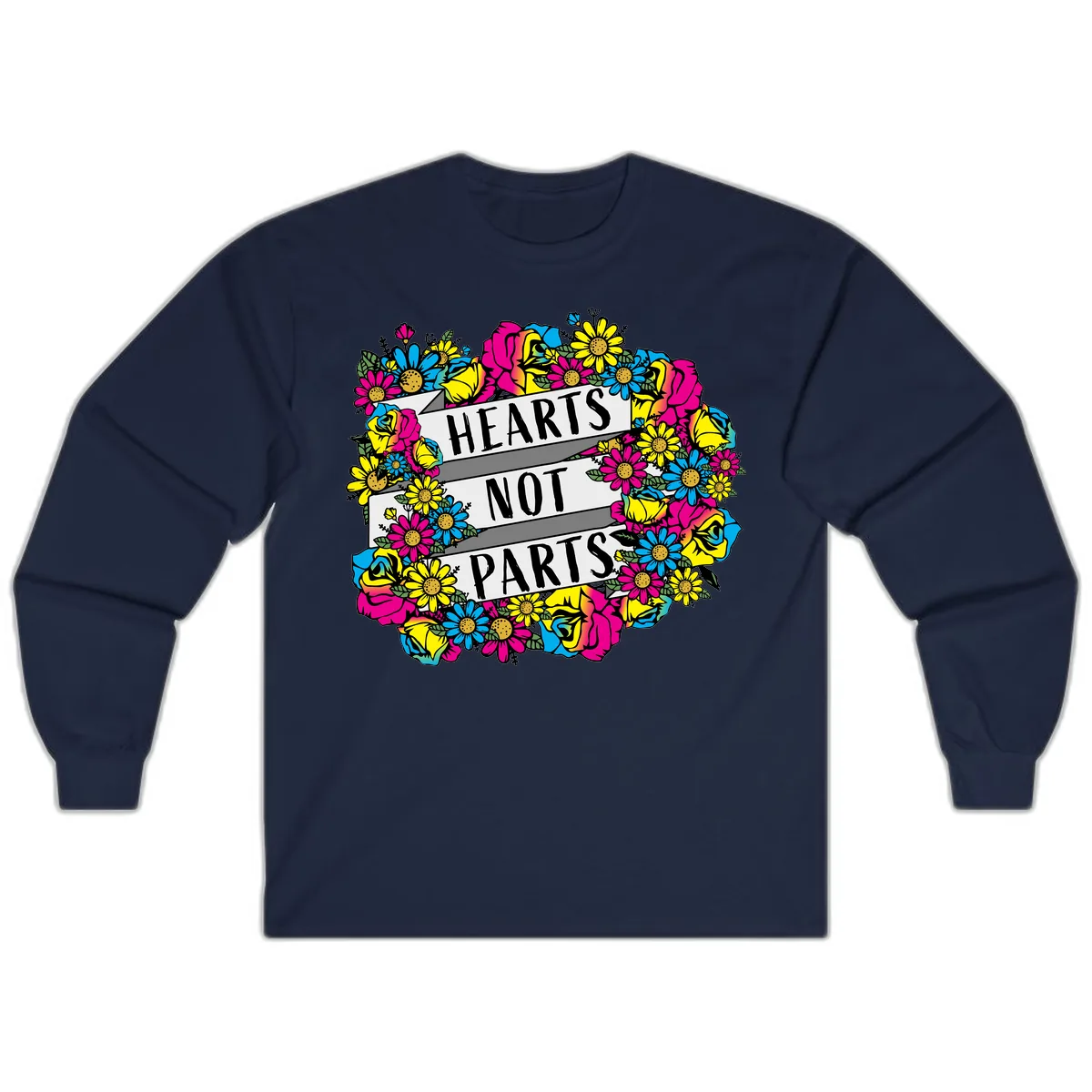 Hearts Not Parts Long Sleeve in Navy