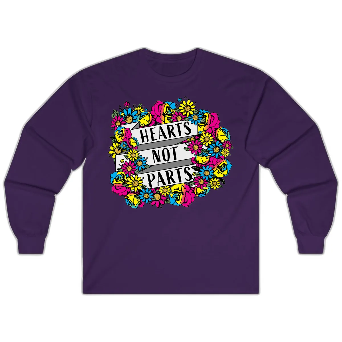 Hearts Not Parts Long Sleeve in Purple