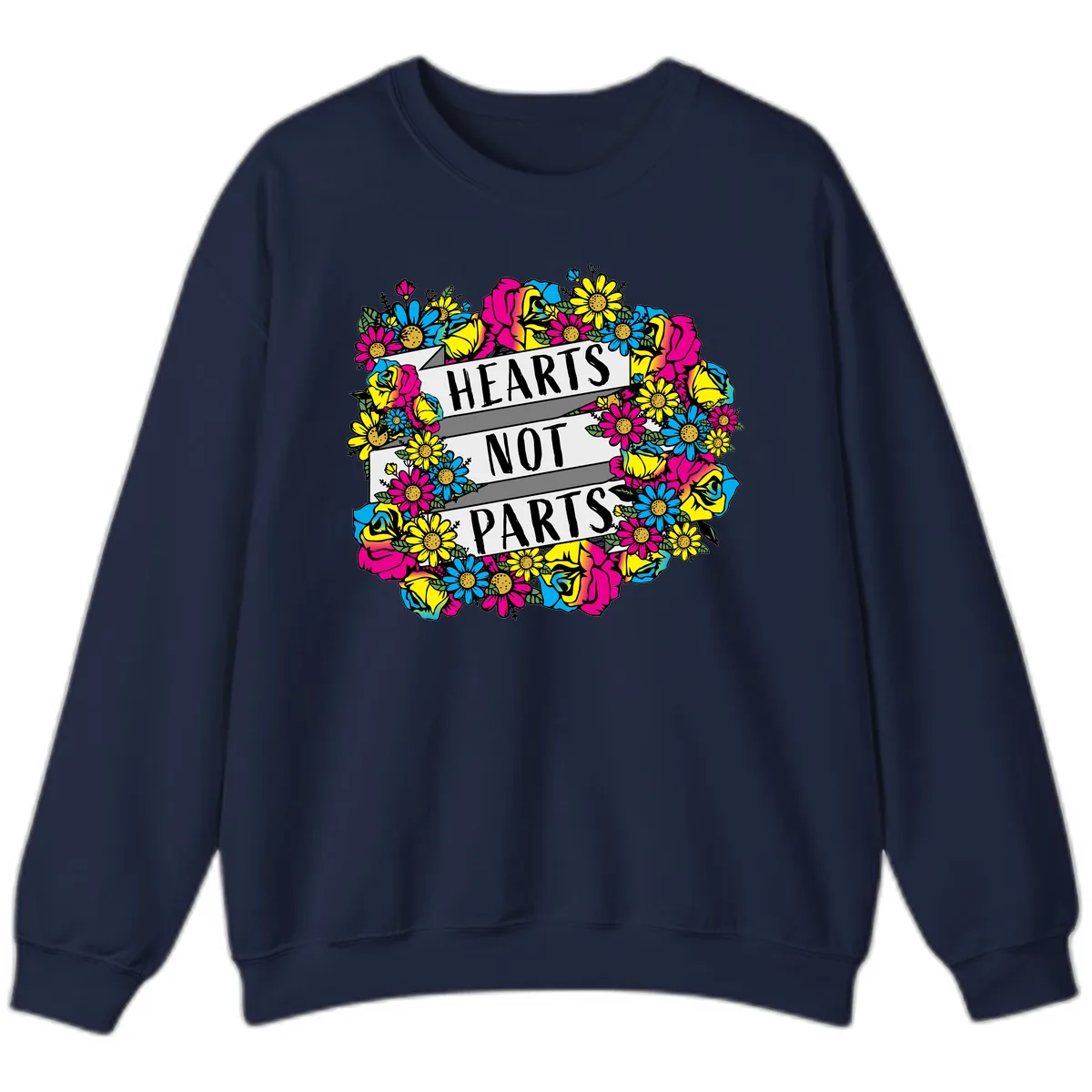 Hearts Not Parts Sweatshirt in Navy