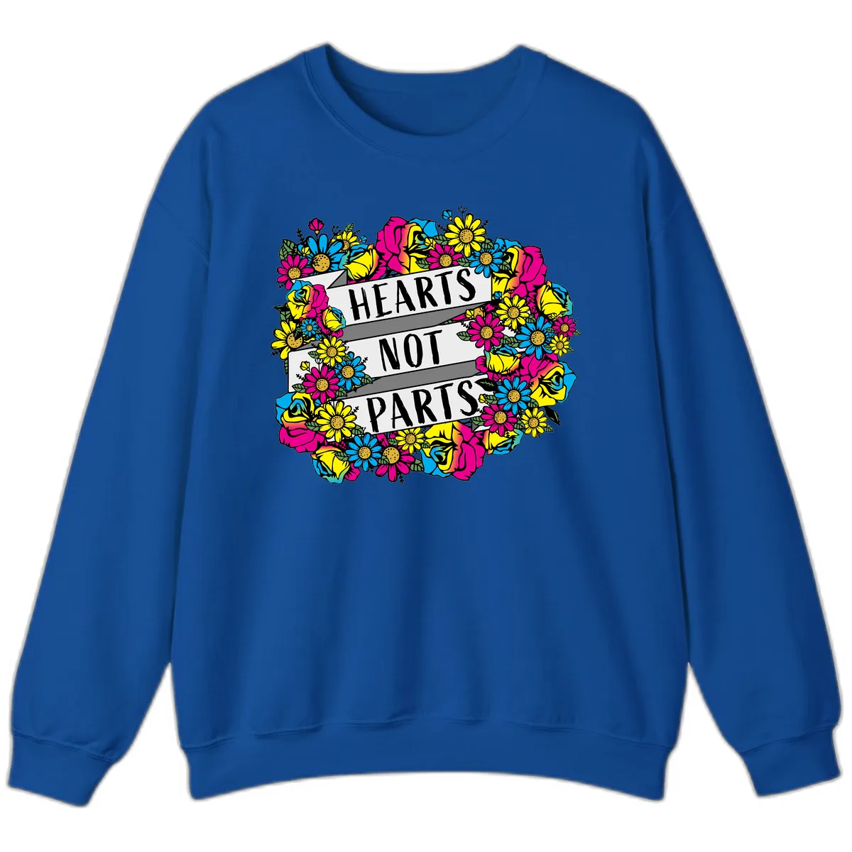 Hearts Not Parts Sweatshirt in Royal
