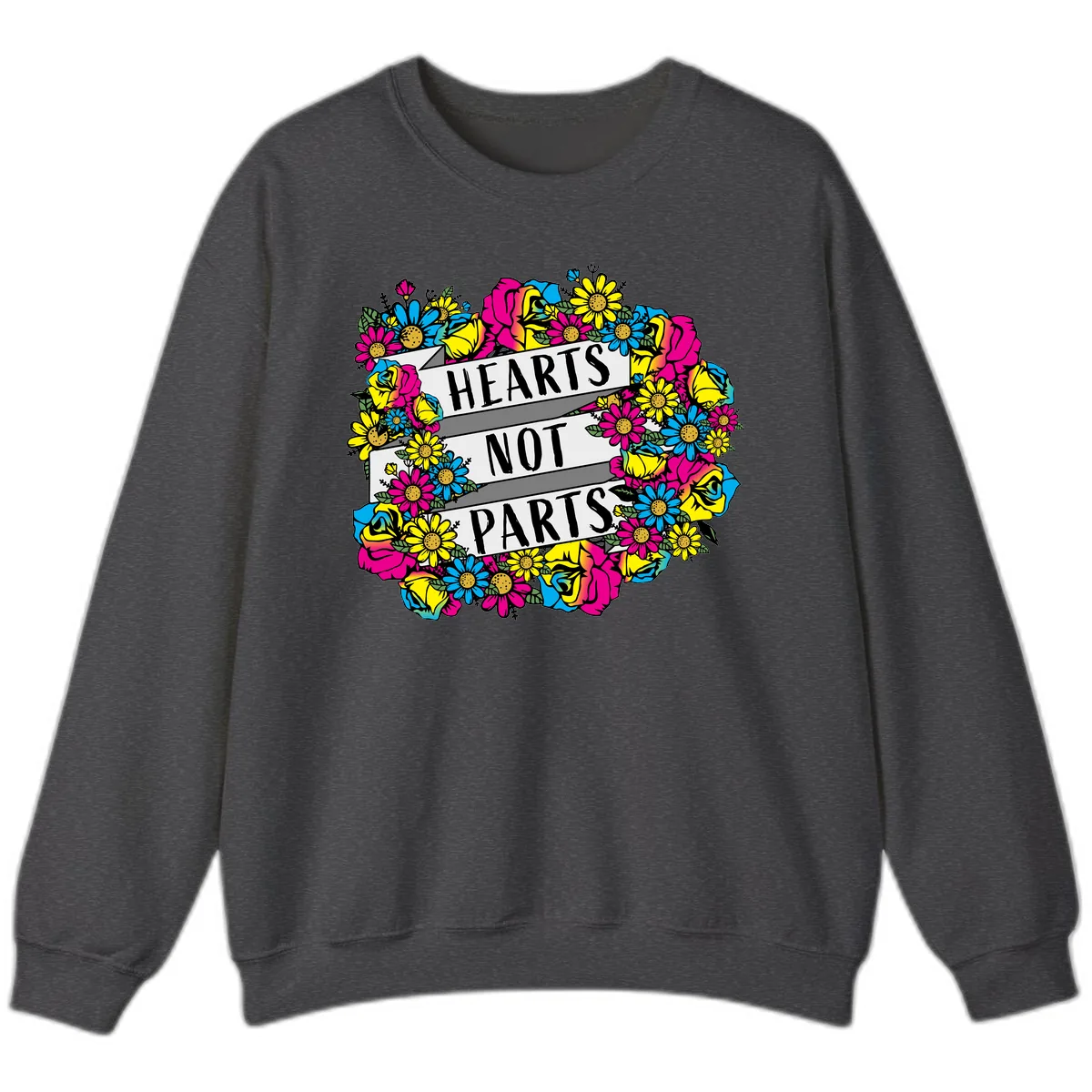 Hearts Not Parts Sweatshirt in Dark Heather