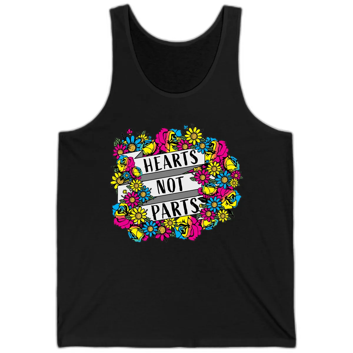 Hearts Not Parts Tank in Black