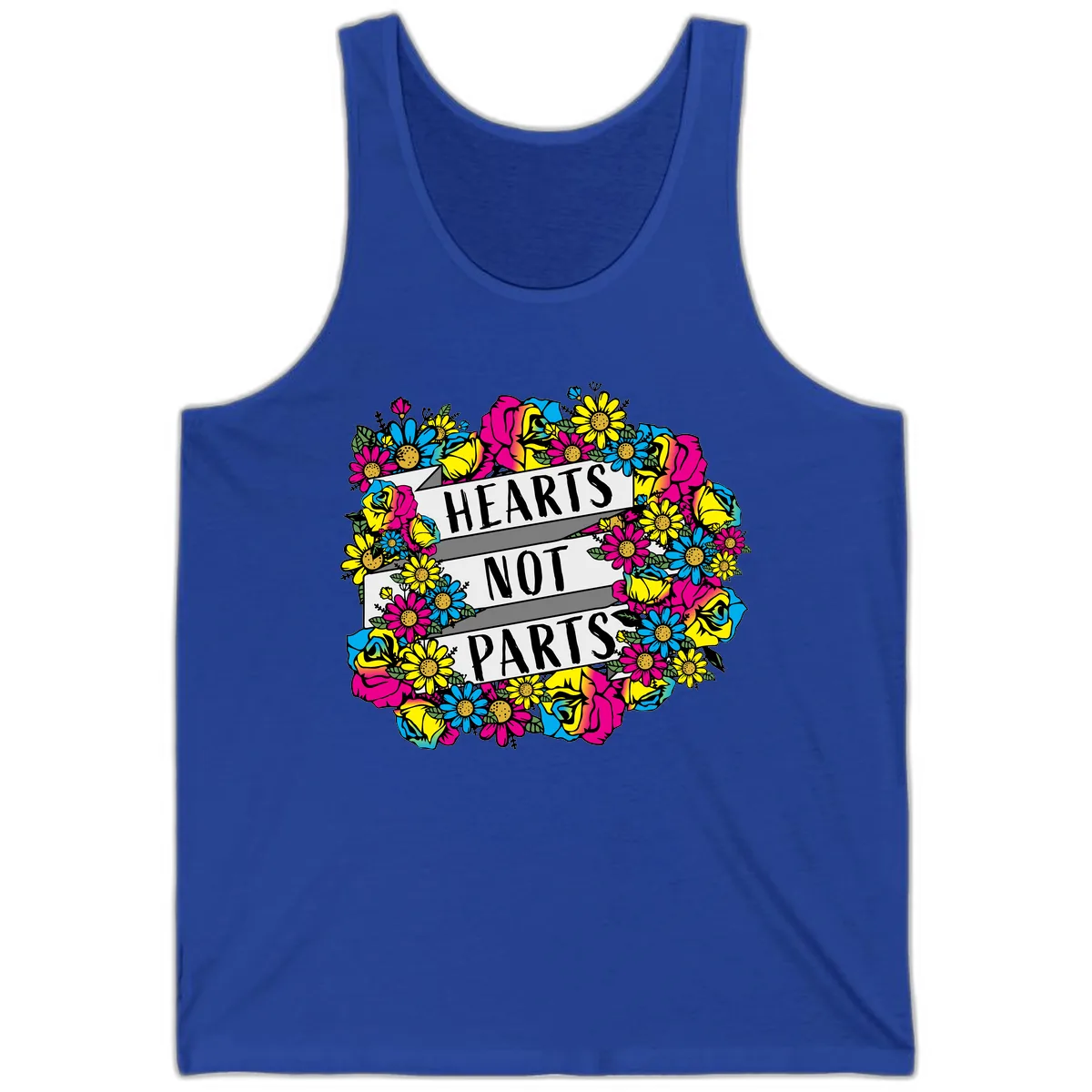 Hearts Not Parts Tank in True Royal