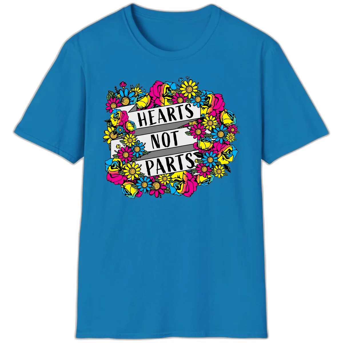Hearts Not Parts T-Shirt in Sapphire