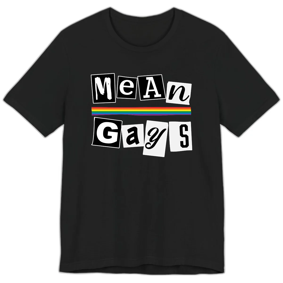 Mean Gays Pride Graphic Design Premium T-Shirt in Black