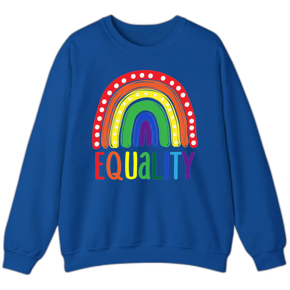 Equality Rainbow Pride Design Sweatshirt in Royal