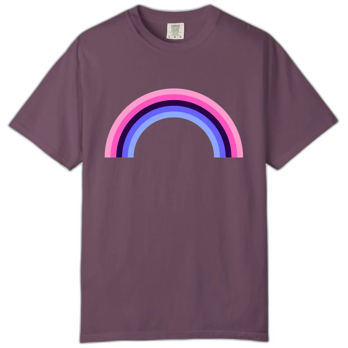 Pastel Rainbow Stripes Comfort Color in Berry