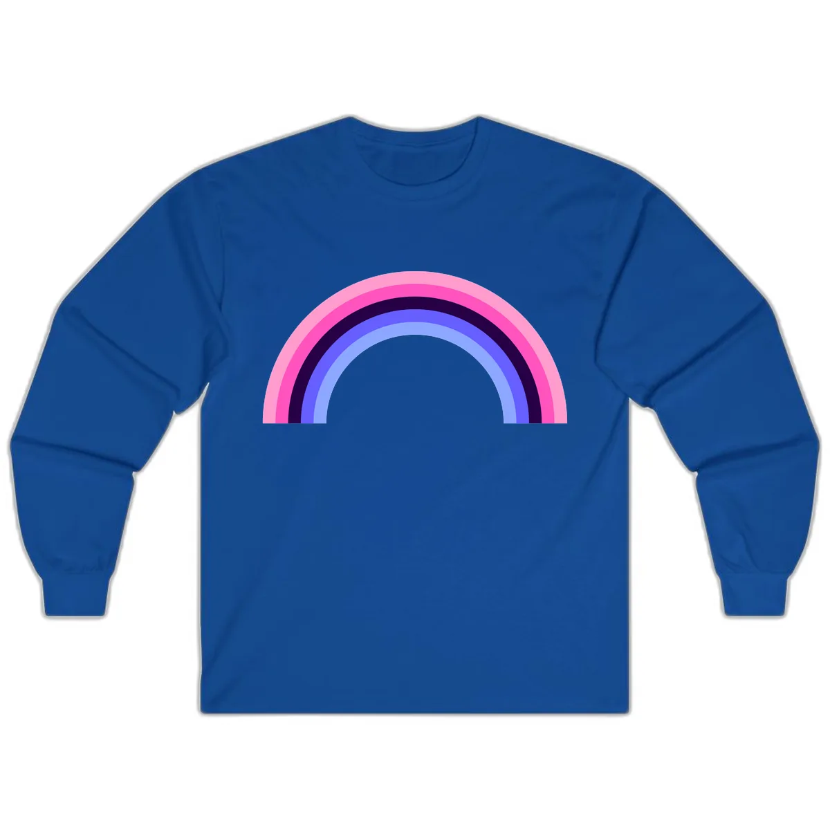 Pastel Rainbow Stripes Long Sleeve in Royal