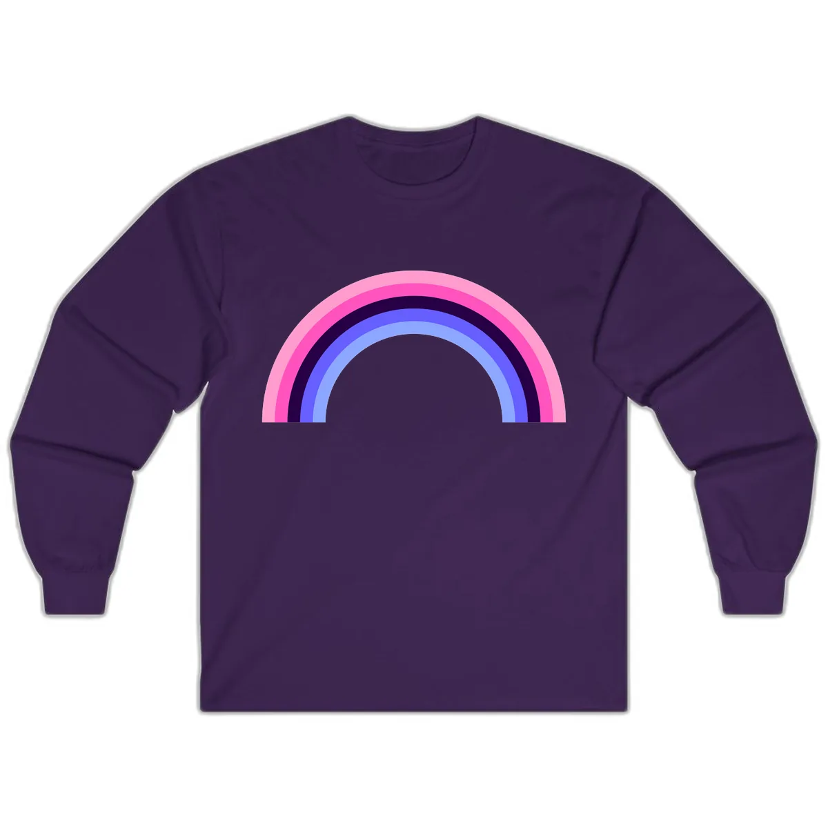 Pastel Rainbow Stripes Long Sleeve in Purple