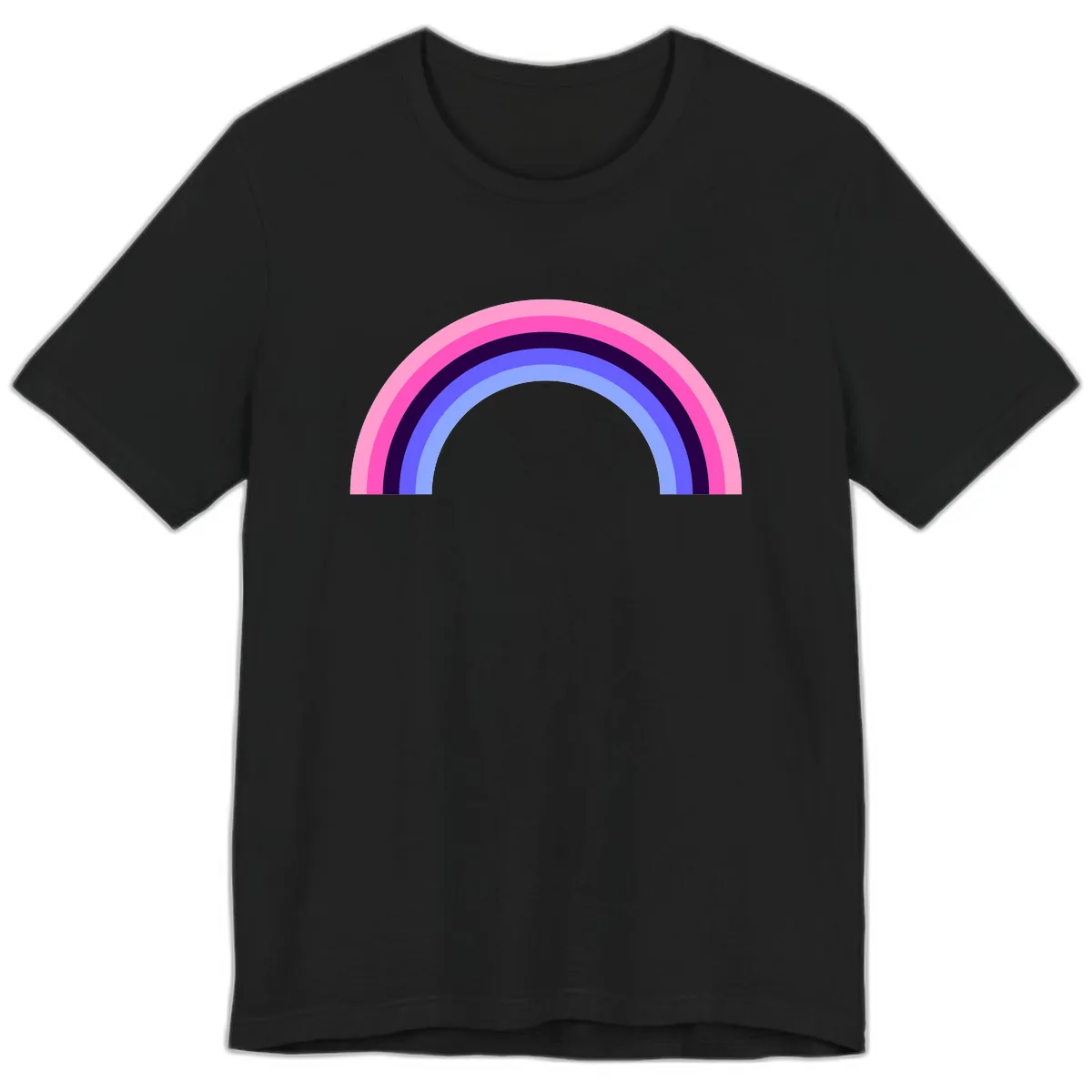 Pastel Rainbow Stripes Premium T-Shirt in Black
