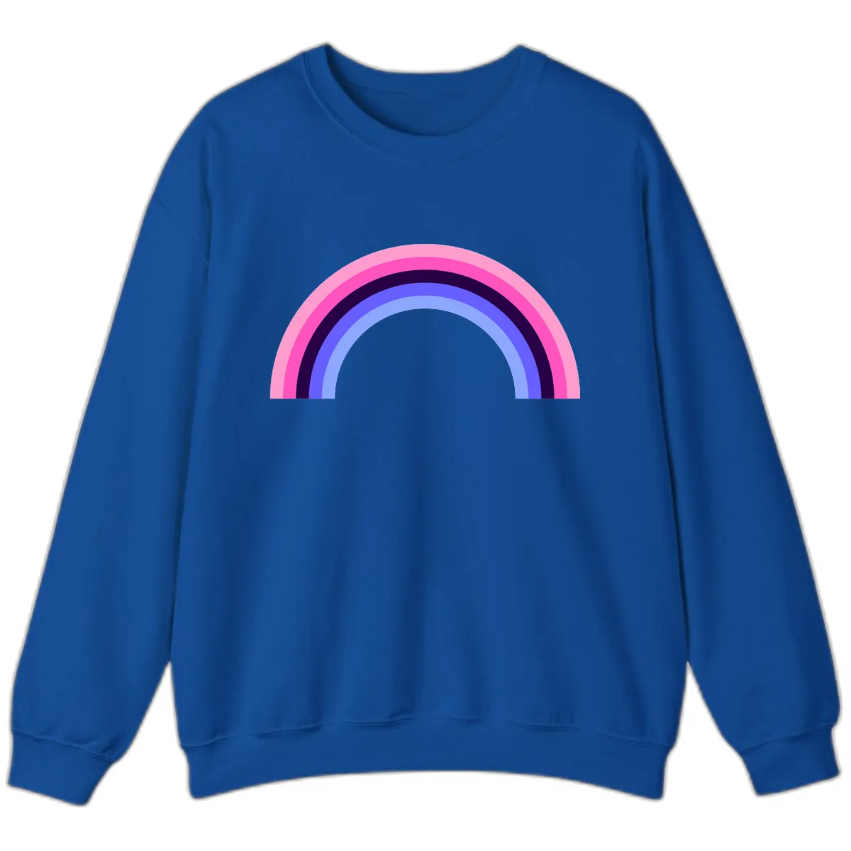 Pastel Rainbow Stripes Sweatshirt in Royal