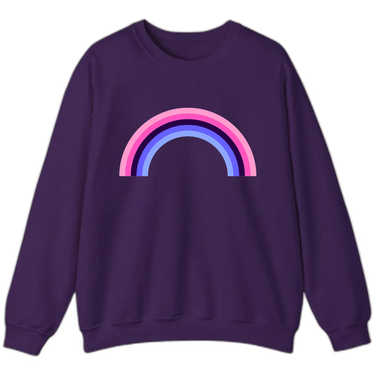 Pastel Rainbow Stripes Sweatshirt in Purple