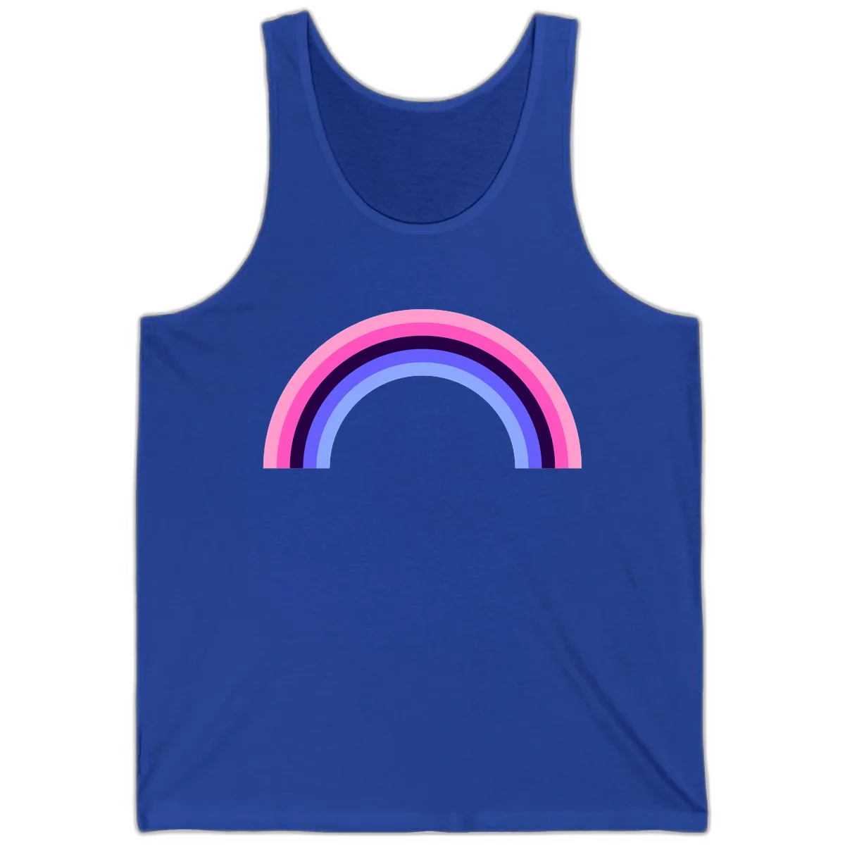 Pastel Rainbow Stripes Tank in True Royal