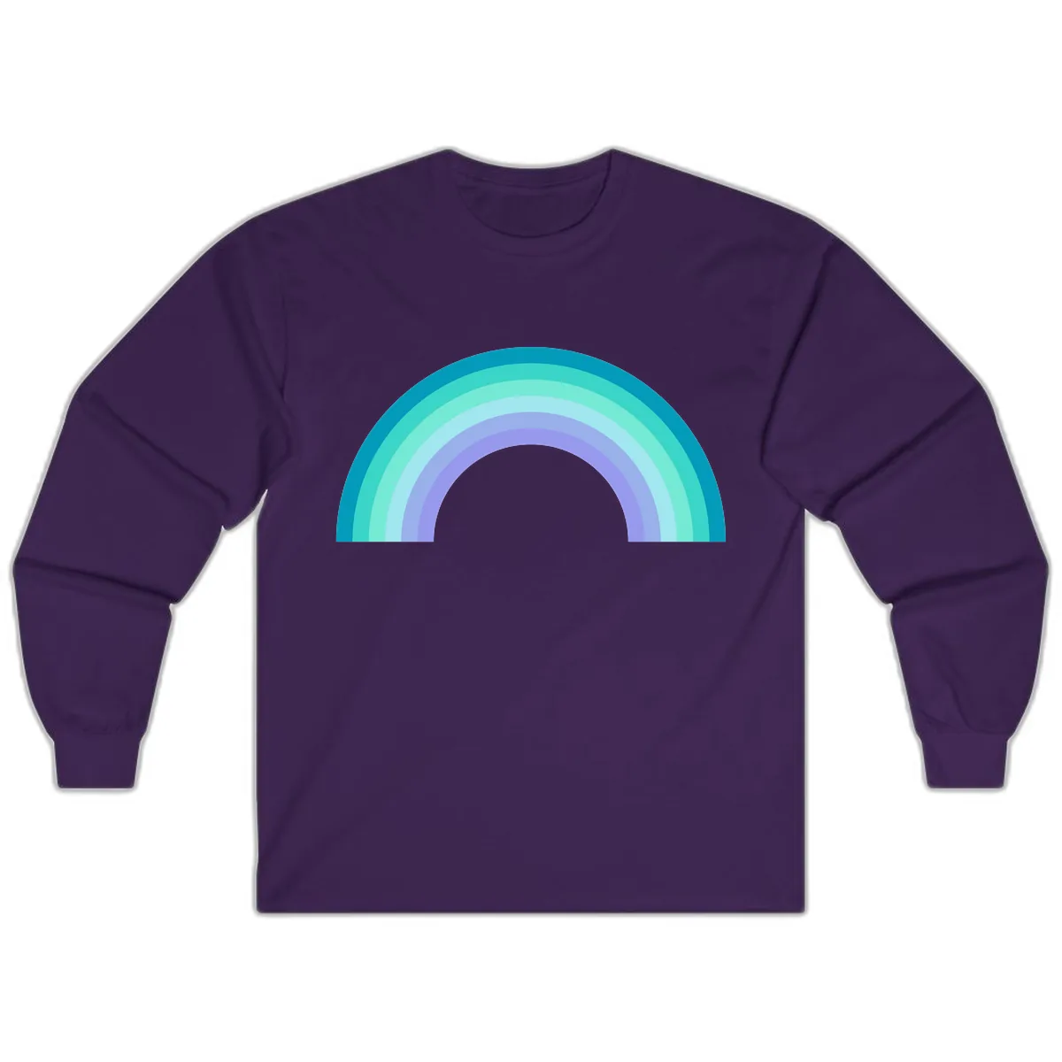 Pastel Rainbow Gradient Arch Long Sleeve in Purple