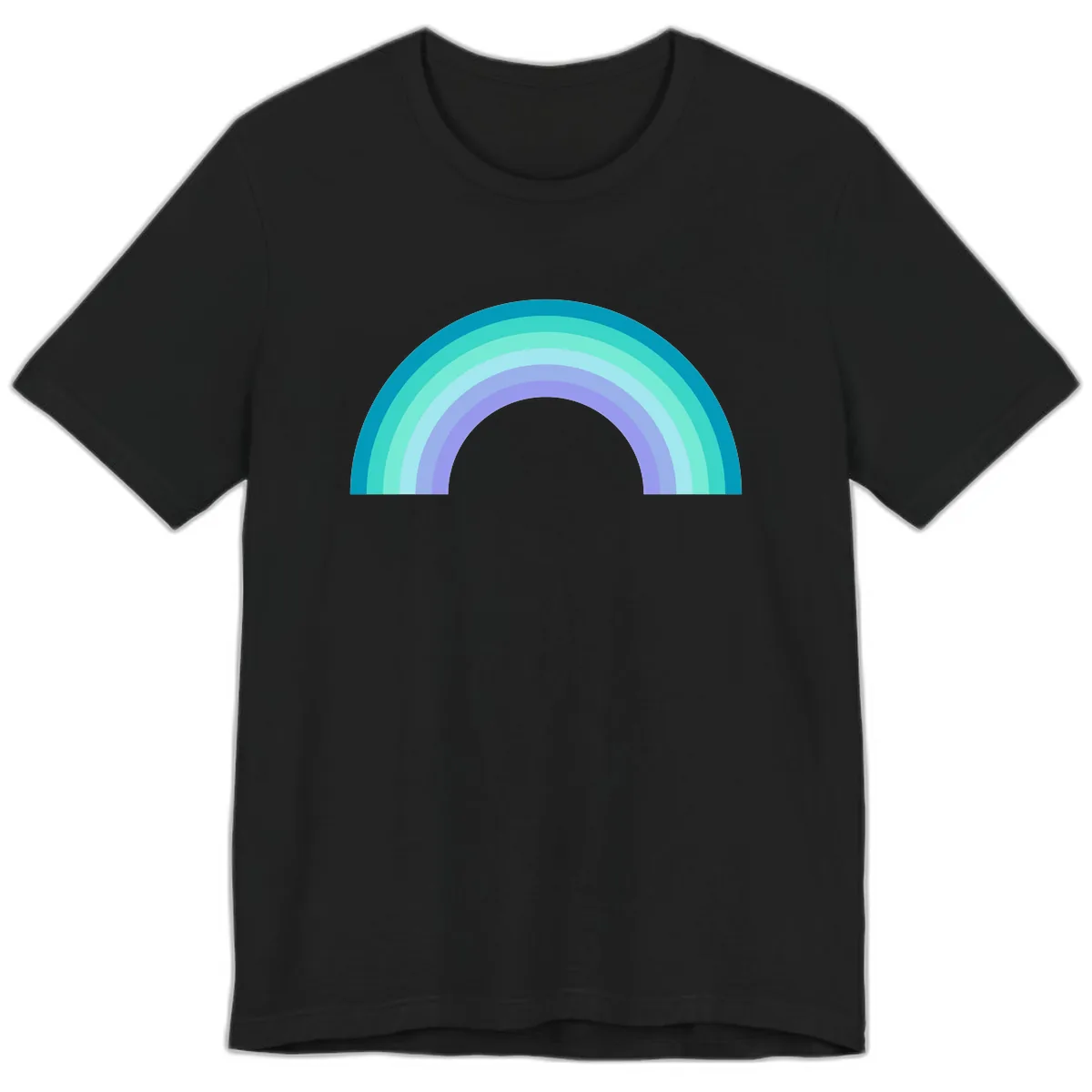 Pastel Rainbow Gradient Arch Premium T-Shirt in Black