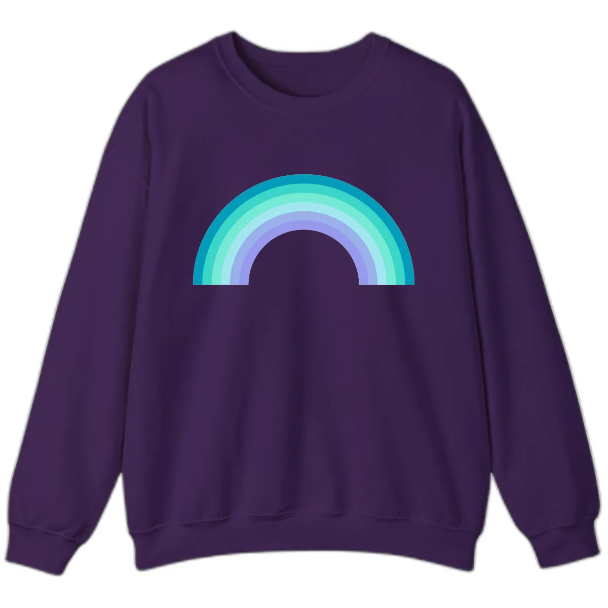 Pastel Rainbow Gradient Arch Sweatshirt in Purple